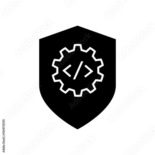 Cybersecurity vector icon. Firewall illustration sign. Web protection symbol. Cyber security web icon.