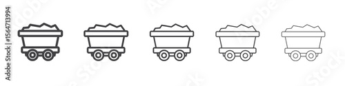 Mining Cart icon simple illustration collection symbol