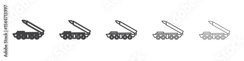missile launcher icon simple illustration collection symbol