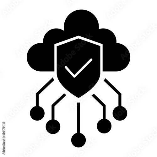Cybersecurity vector icon. Firewall illustration sign. Web protection symbol. Cyber security web icon.