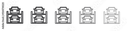 Multi Storey Parking icon simple illustration collection symbol