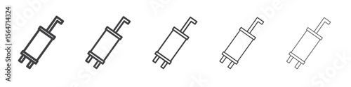 muffler icon simple illustration collection symbol