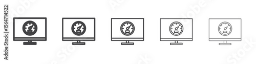 Network speed test icon simple illustration collection symbol