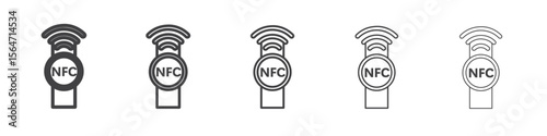 NFC bracelet connected icon simple illustration collection symbol