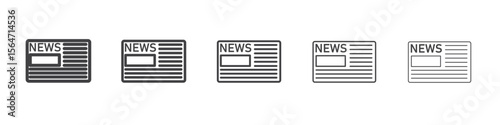 Newspaper icon simple illustration collection symbol