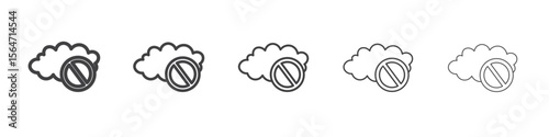 no cloud sync icon simple illustration collection symbol