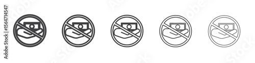no corruption icon simple illustration collection symbol
