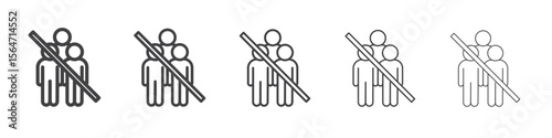 No gathering icon simple illustration collection symbol