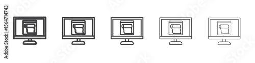 online fabric shop icon simple illustration collection symbol