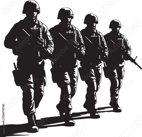 American soldiers, military, army,  vector bundle