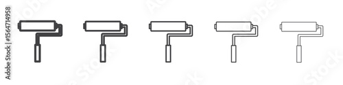 paint roller icon simple illustration collection symbol