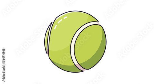 Animated Yellow Tennis Ball with Shadow Effect
