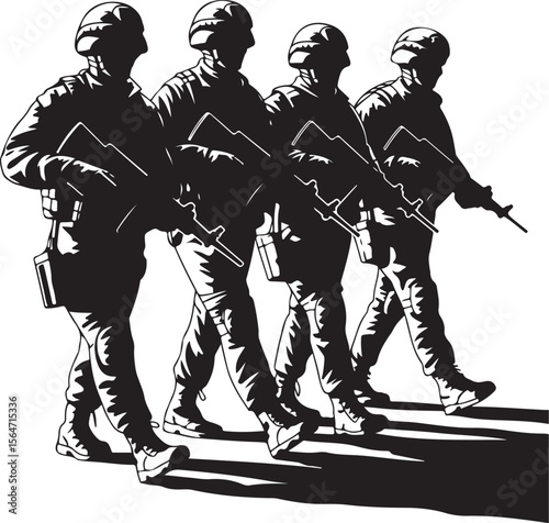 American soldiers, military, army,  vector bundle