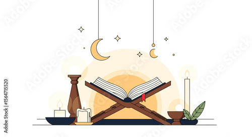 Spiritual Book Reading During Ramadan Celebration Month