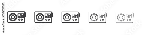radio icon simple illustration collection symbol