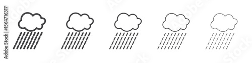 rain icon simple illustration collection symbol