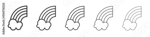 rainbow icon simple illustration collection symbol