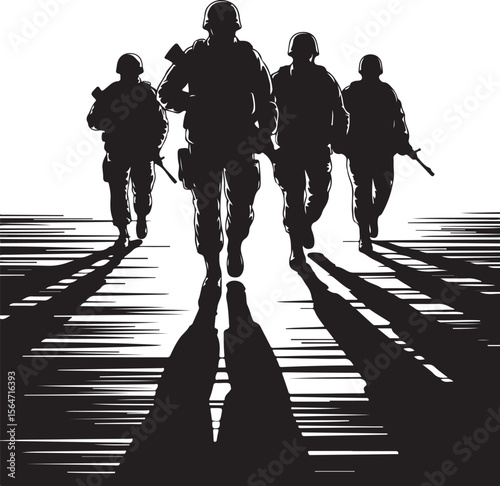 American soldiers, military, army,  vector bundle