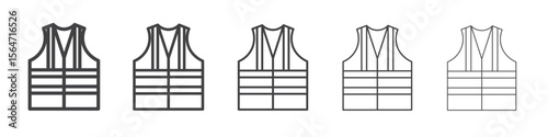 Reflective Police Vest icon simple illustration collection symbol