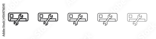 Repair air conditioner icon simple illustration collection symbol