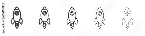 rocket startup icon simple illustration collection symbol