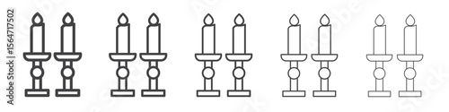 shabbat candle icon simple illustration collection symbol
