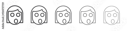 Shocked Girl icon simple illustration collection symbol