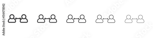 social distance icon simple illustration collection symbol