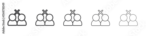 Social distancing sitting icon simple illustration collection symbol