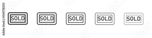 Sold icon simple illustration collection symbol