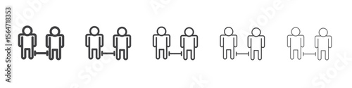 social distancing icon simple illustration collection symbol