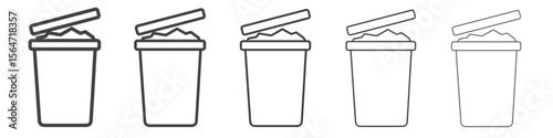 Solid waste icon simple illustration collection symbol