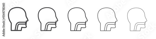 Sore throat icon simple illustration collection symbol