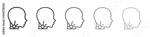 sore throat icon simple illustration collection symbol