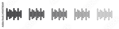 sound wave icon simple illustration collection symbol