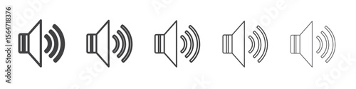 Speaker volume icon simple illustration collection symbol