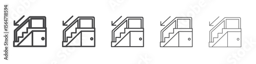 stairs icon simple illustration collection symbol
