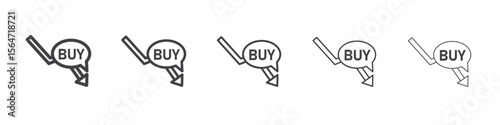 Stock buy icon simple illustration collection symbol
