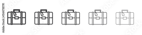 Suitcase travel tag icon simple illustration collection symbol