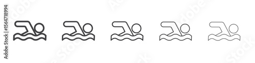 swimming icon simple illustration collection symbol