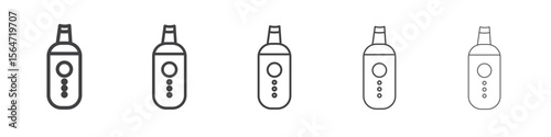 Ultrasonic face skin scrubber icon simple illustration collection symbol