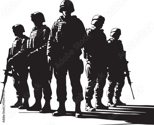 American soldiers, military, army,  vector bundle