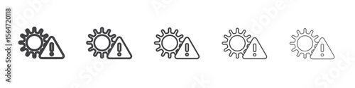Virus Warning Alert icon simple illustration collection symbol