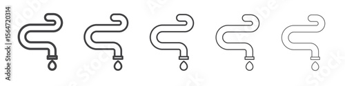 Water supply icon simple illustration collection symbol