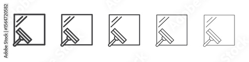 window cleaning icon simple illustration collection symbol