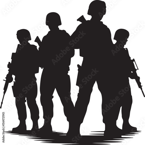 American soldiers, military, army,  vector bundle