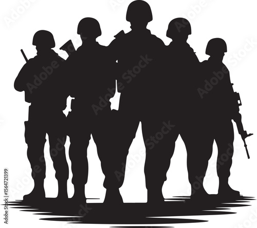 American soldiers, military, army,  vector bundle