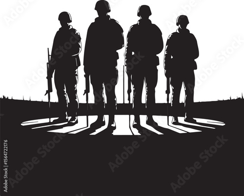American soldiers, military, army,  vector bundle