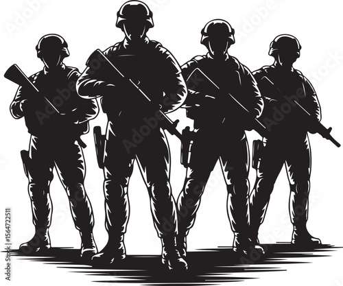 American soldiers, military, army,  vector bundle