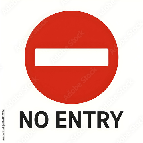 Encountered a clear warning: the red sign with white text indicates 'NO ENTRY.' Always be mindful of signage to ensure safety and compliance.